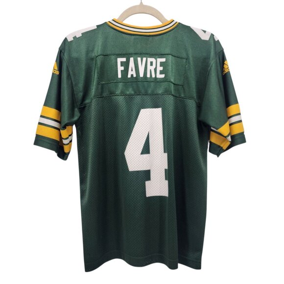 Vintage Green Bay Packers Youth 10/12 Jersey Brett Favre ADIDAS Mesh #4 NFL - Picture 4 of 12
